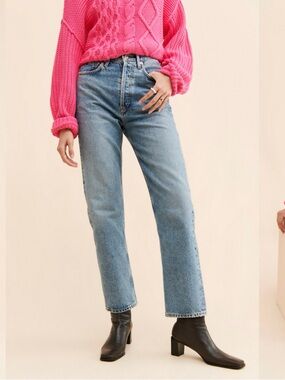 Agolde 90's Pinch Waist High Rise Straight Leg Jeans Size 25